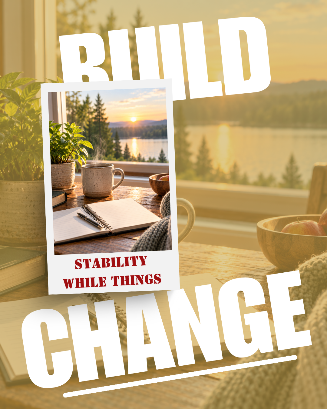 Calm morning routine representing stability during change