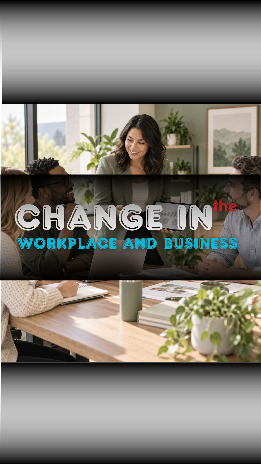 Team adapting to change in a workplace
