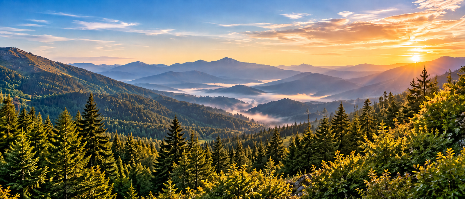 A peaceful mountain view symbolizing stability and resilience