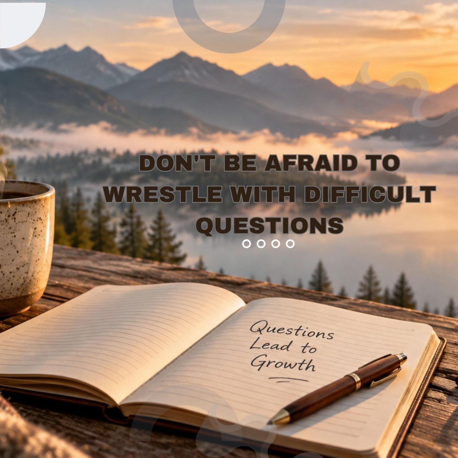 A journal representing difficult questions and reflection