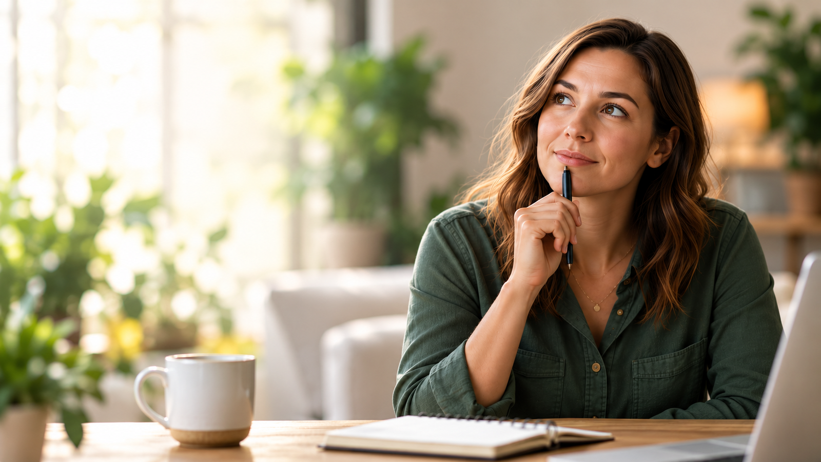 Thoughtful person reflecting on communication